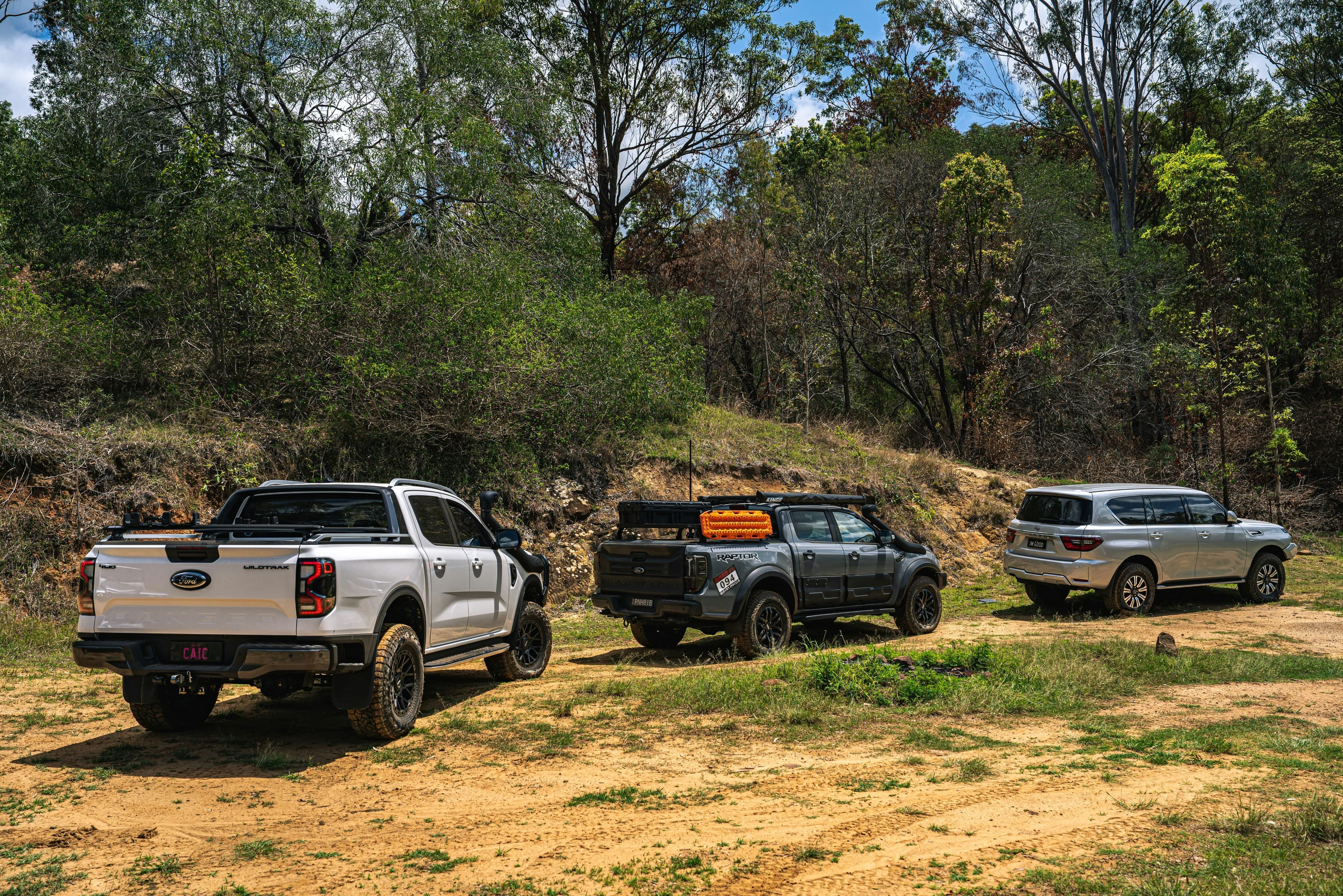 Fleet vehicles on a road